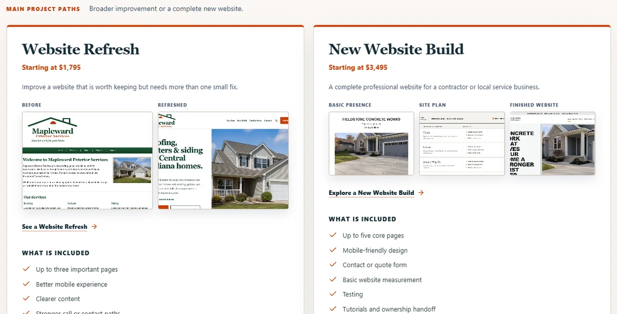 TuckWebCo Website Refresh and New Website Build services